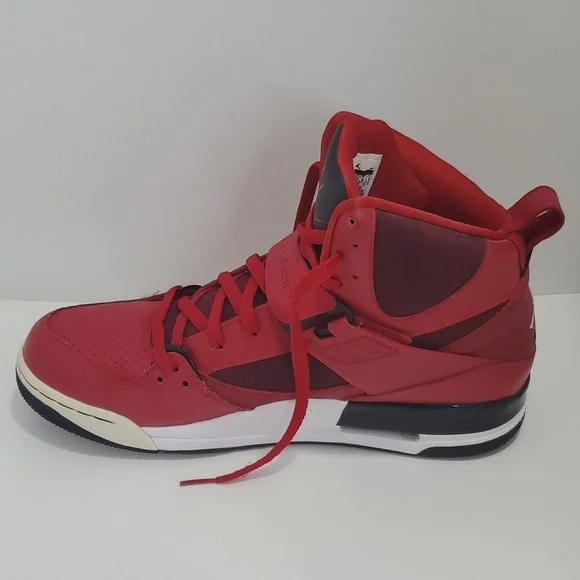 Jordan Flight 45 High Men Basketball, Size 11½, Red - Picture 5 of 15